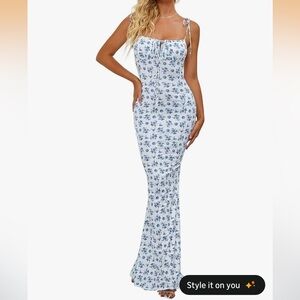 Summer floral maxi dress